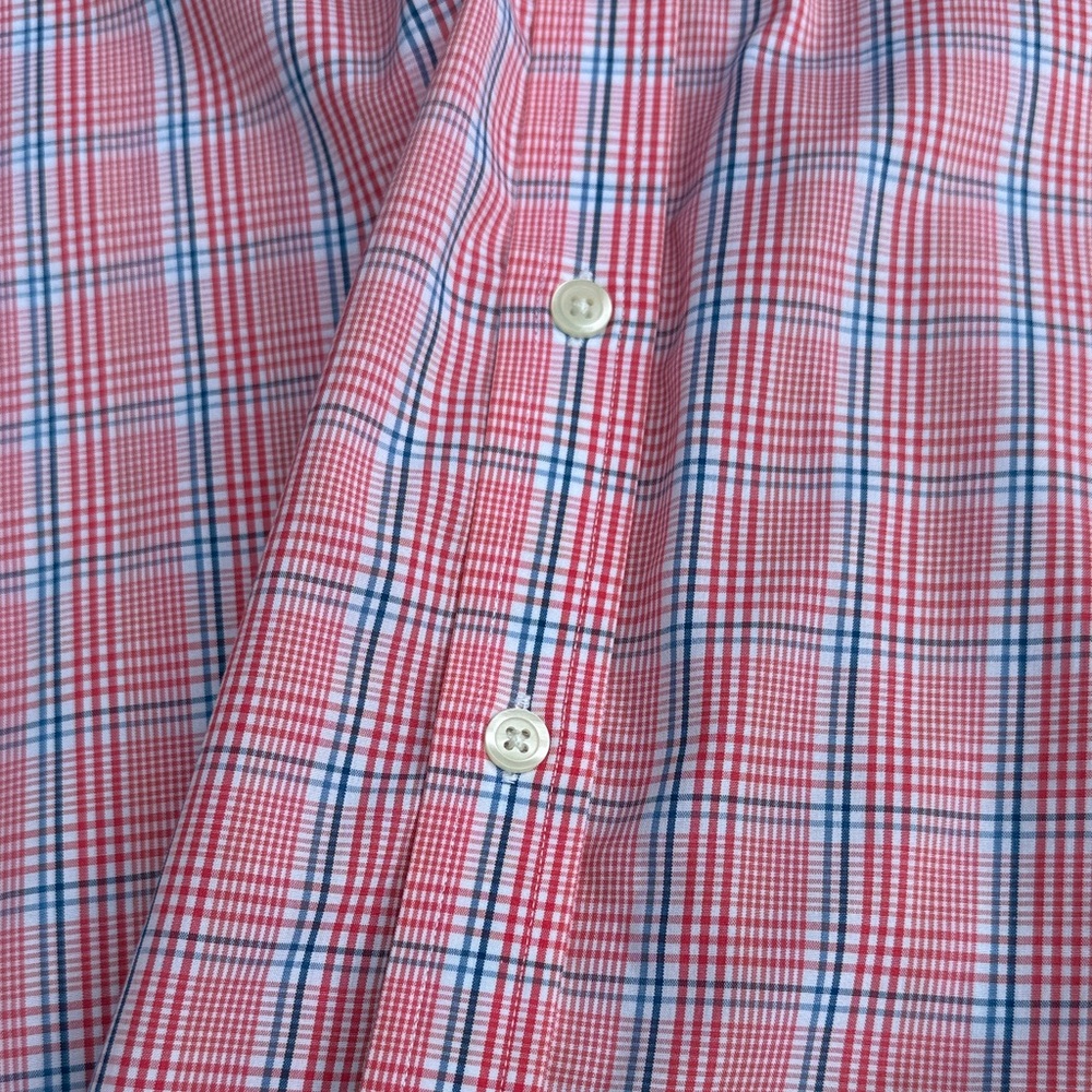 Charles Tyrwhitt Red and Blue Plaid Men's Shirt - Picture 8 of 13